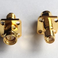 4 Hole Panel Mount 12.7x12.7mm SMA Male to SMA Female RF Adapter