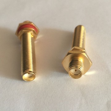 37.5mm Long Type SMA Female to SMA O-Ring Bulkhead Female RF Adapter