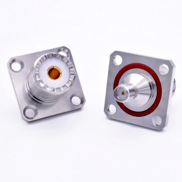 4 Hole With O-ring 25x25mm SMA Female to UHF Female RF Adapter