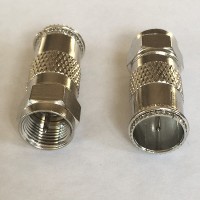 75 Ohm F Male to F Male Quick Push-on RF Adapter