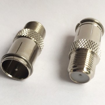 75 Ohm F Male Quick Push-on to F Female RF Adapter