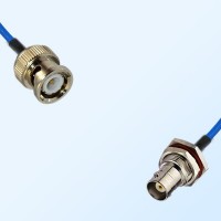 BNC Male - BNC Bulkhead Female with O-Ring Semi-Flexible Cable