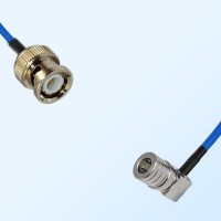 QMA Male Right Angle - BNC Male Semi-Flexible Cable Assemblies