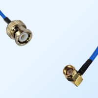 RP SMA Male Right Angle - BNC Male Semi-Flexible Cable Assemblies