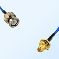RP SMA Bulkhead Female with O-Ring - BNC Male Semi-Flexible Cable