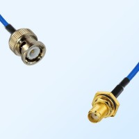 SMA Bulkhead Female with O-Ring - BNC Male Semi-Flexible Cable