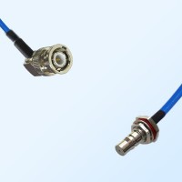 QMA Bulkhead Female with O-Ring - BNC Male R/A Semi-Flexible Cable