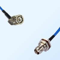 TNC Bulkhead Female with O-Ring - BNC Male R/A Semi-Flexible Cable