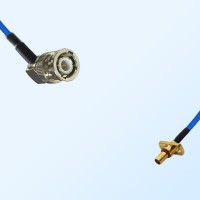 SBMA Male 2 Hole - BNC Male Right Angle Semi-Flexible Cable Assemblies
