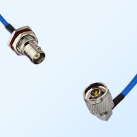 N Male R/A - BNC Bulkhead Female with O-Ring Semi-Flexible Cable