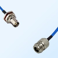 N Female - BNC Bulkhead Female with O-Ring Semi-Flexible Cable