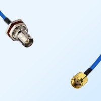 RP SMA Male - BNC Bulkhead Female with O-Ring Semi-Flexible Cable