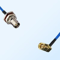 SMA Male R/A - BNC Bulkhead Female with O-Ring Semi-Flexible Cable