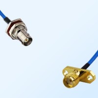 SMA Female 2 Hole - BNC O-Ring Bulkhead Female Semi-Flexible Cable