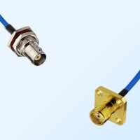 SMA Female 4 Hole - BNC O-Ring Bulkhead Female Semi-Flexible Cable