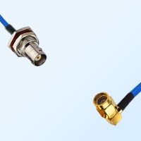 SSMA Male R/A - BNC Bulkhead Female with O-Ring Semi-Flexible Cable