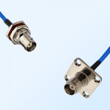 TNC Female 4 Hole - BNC O-Ring Bulkhead Female Semi-Flexible Cable