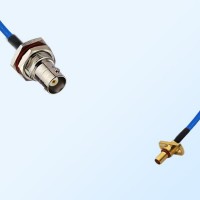SBMA Male 2 Hole - BNC Bulkhead Female with O-Ring Semi-Flexible Cable