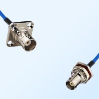 BNC Female 4 Hole - BNC O-Ring Bulkhead Female Semi-Flexible Cable