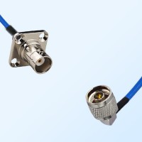 N Male Right Angle - BNC Female 4 Hole Semi-Flexible Cable Assemblies