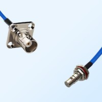QMA O-Ring Bulkhead Female - BNC Female 4 Hole Semi-Flexible Cable
