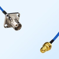 RP SMA Bulkhead Female - BNC Female 4 Hole Semi-Flexible Cable
