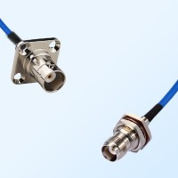 TNC O-Ring Bulkhead Female - BNC Female 4 Hole Semi-Flexible Cable