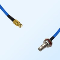 QMA Bulkhead Female with O-Ring - MCX Male Semi-Flexible Cable