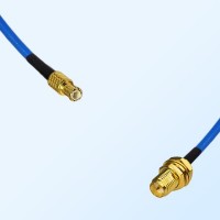 RP SMA Bulkhead Female - MCX Male Semi-Flexible Cable Assemblies
