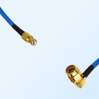 SSMA Male Right Angle - MCX Male Semi-Flexible Cable Assemblies