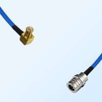 QMA Male - MCX Male Right Angle Semi-Flexible Cable Assemblies
