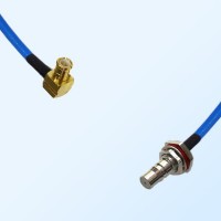QMA Bulkhead Female with O-Ring - MCX Male R/A Semi-Flexible Cable