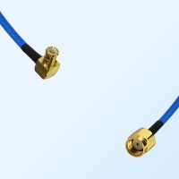 RP SMA Male - MCX Male Right Angle Semi-Flexible Cable Assemblies