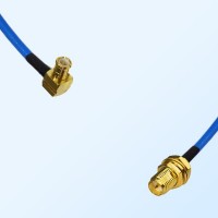 RP SMA Bulkhead Female - MCX Male R/A Semi-Flexible Cable Assemblies