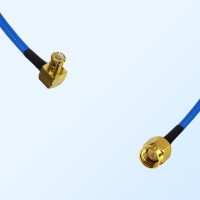 SMA Male - MCX Male Right Angle Semi-Flexible Cable Assemblies