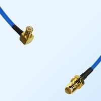 SSMA Female - MCX Male Right Angle Semi-Flexible Cable Assemblies