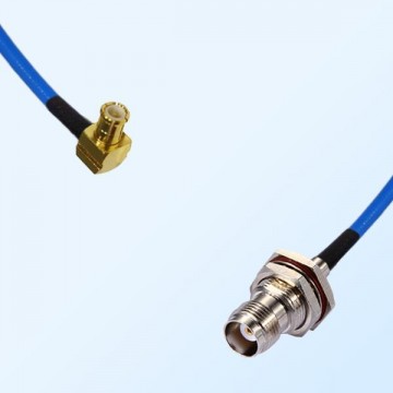 TNC Bulkhead Female with O-Ring - MCX Male R/A Semi-Flexible Cable