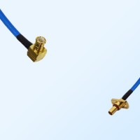 SBMA Male 2 Hole - MCX Male Right Angle Semi-Flexible Cable Assemblies