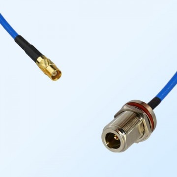 N Bulkhead Female with O-Ring - MCX Female Semi-Flexible Cable