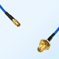 RP SMA Bulkhead Female with O-Ring - MCX Female Semi-Flexible Cable