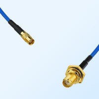 SMA Bulkhead Female with O-Ring - MCX Female Semi-Flexible Cable