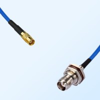 TNC Bulkhead Female with O-Ring - MCX Female Semi-Flexible Cable
