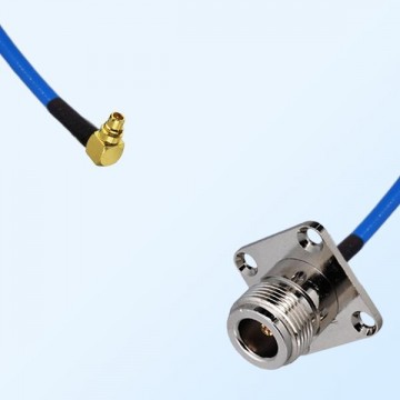 N Female 4 Hole - MMCX Male Right Angle Semi-Flexible Cable Assemblies
