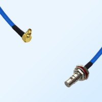QMA Bulkhead Female with O-Ring - MMCX Male R/A Semi-Flexible Cable