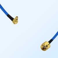 RP SMA Male - MMCX Male Right Angle Semi-Flexible Cable Assemblies