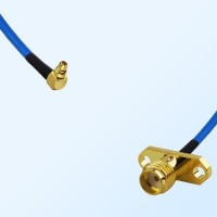 SMA Female 2 Hole - MMCX Male R/A Semi-Flexible Cable Assemblies