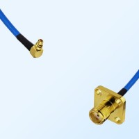 SMA Female 4 Hole - MMCX Male R/A Semi-Flexible Cable Assemblies