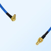 SMB Male - MMCX Male Right Angle Semi-Flexible Cable Assemblies