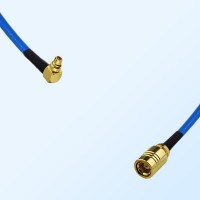 SMB Female - MMCX Male Right Angle Semi-Flexible Cable Assemblies