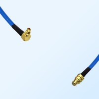 SMP Female - MMCX Male Right Angle Semi-Flexible Cable Assemblies